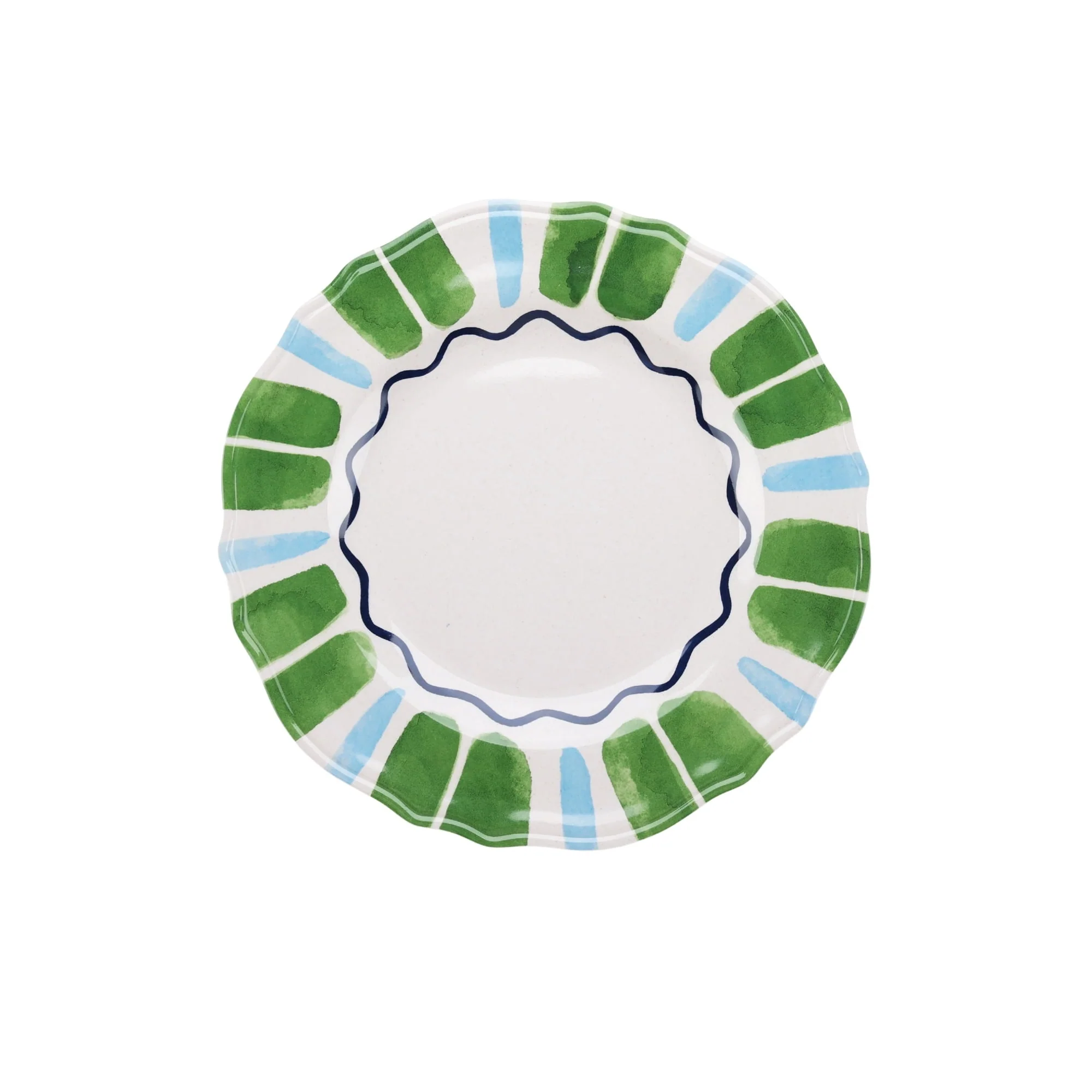 Beautiful 4-Piece 11-Inch Bamboo Melamine Dinner Plate Set, Multi-Color by Drew Barrymore - Image 2