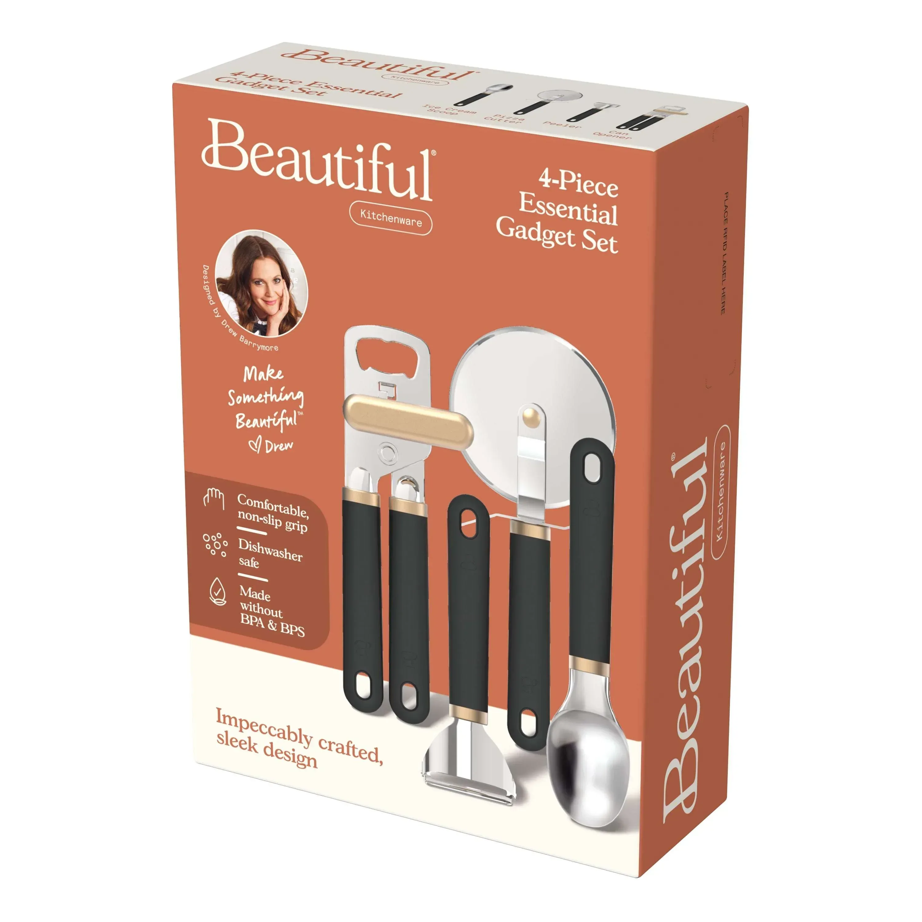 Beautiful 4-Piece Essentials Gadget Set, Black Sesame by Drew Barrymore - Image 14