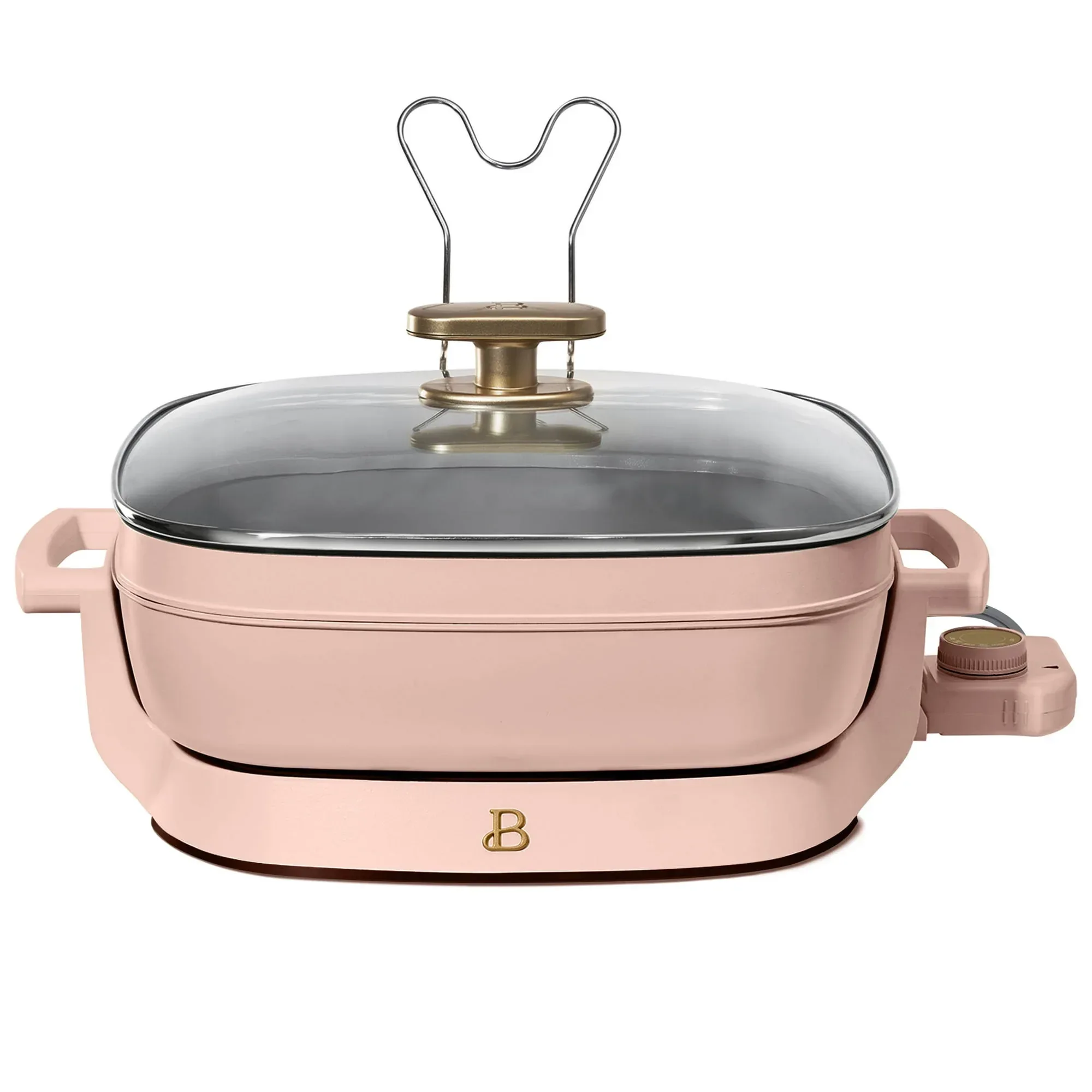 Beautiful 5 in 1 Electric Skillet - Expandable up to 7 Qt with Glass Lid, Black Sesame by Drew Barrymore - Image 11