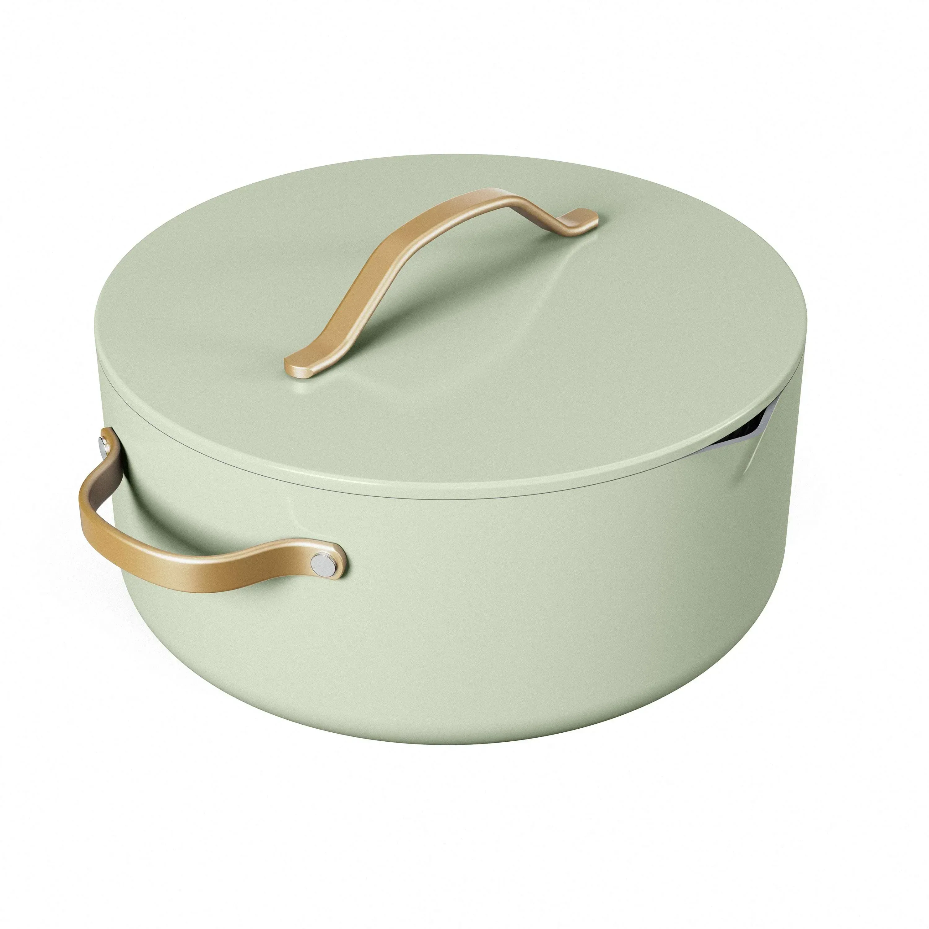 Beautiful 8 Quart Ceramic Non-Stick Stock Pot with Strainer Lid, Black Sesame by Drew Barrymore - Image 10