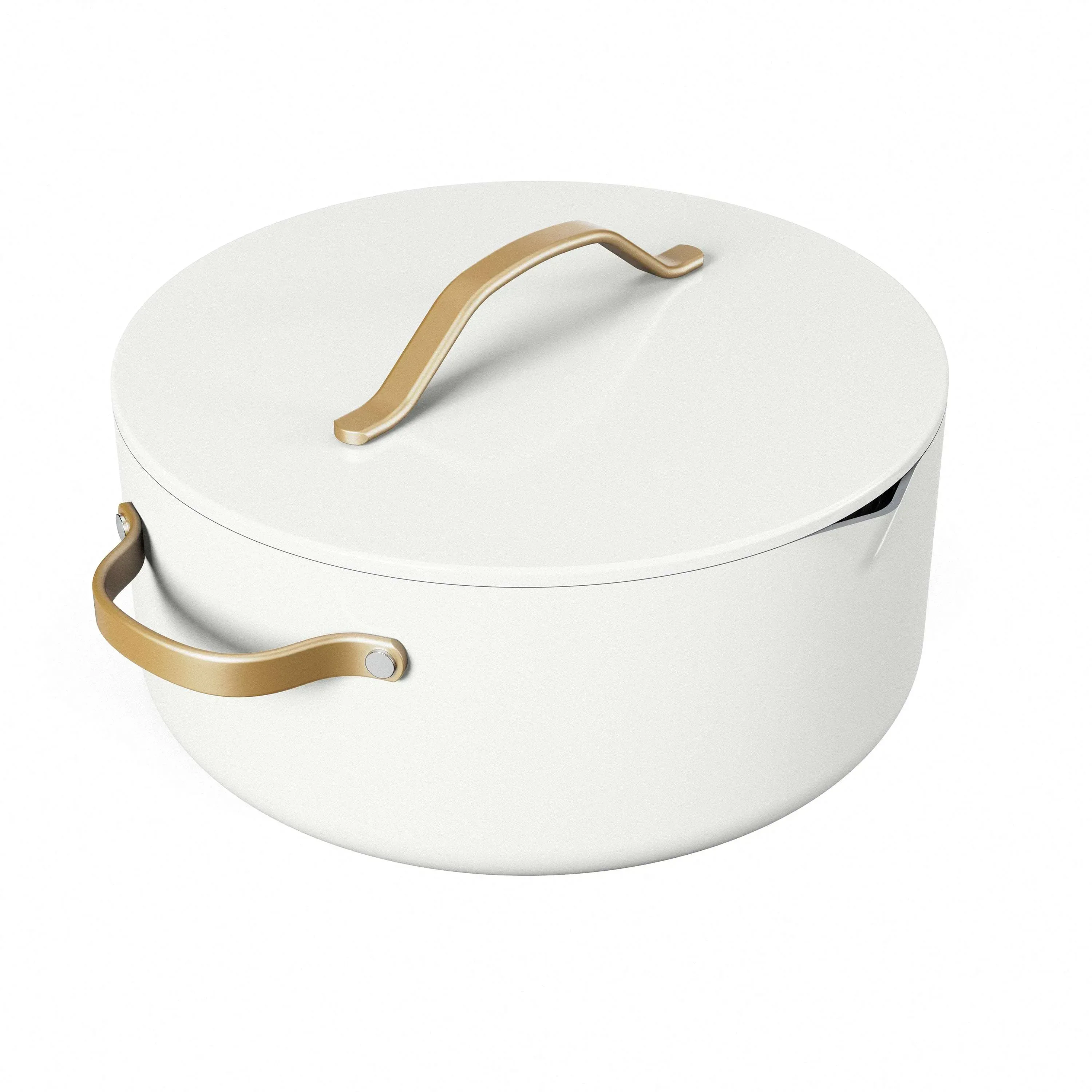 Beautiful 8 Quart Ceramic Non-Stick Stock Pot with Strainer Lid, Black Sesame by Drew Barrymore - Image 11