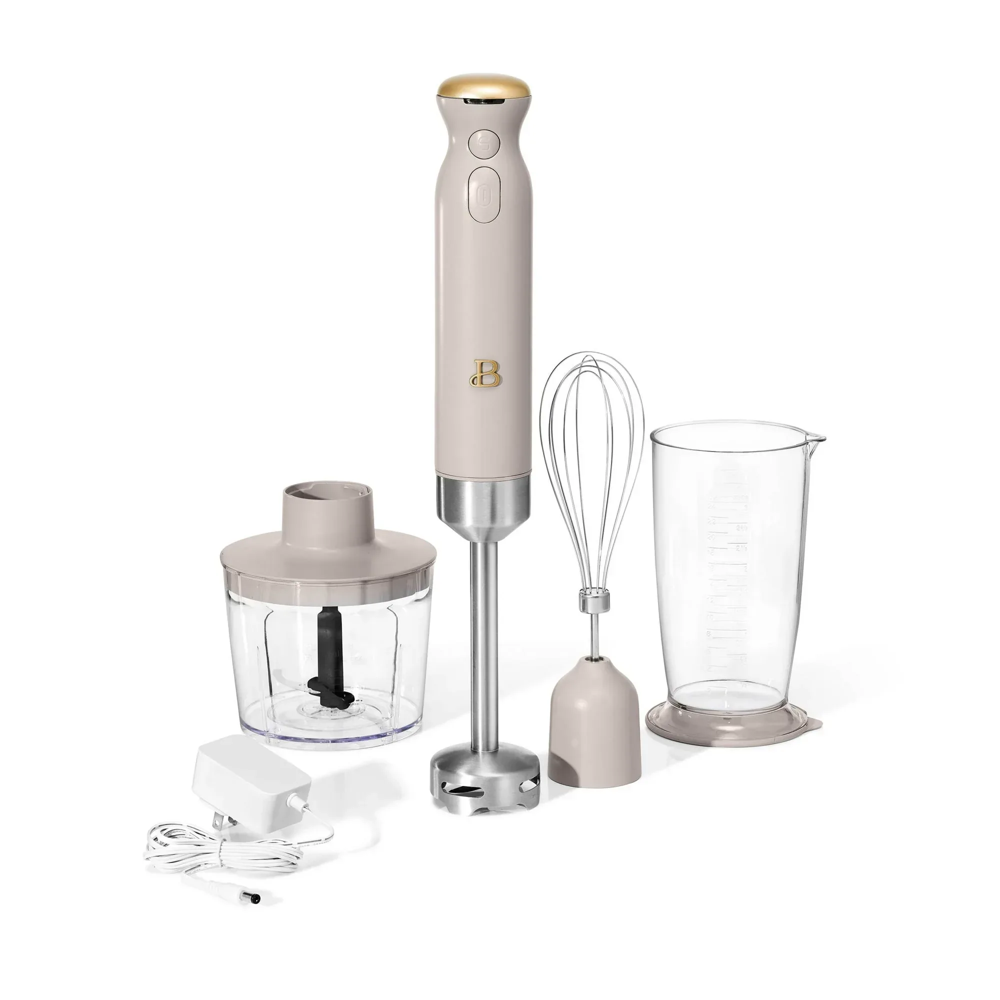 Beautiful Cordless Immersion Blender with Chopper, Whisk & Measuring Cup, White Icing by Drew Barrymore - Image 13
