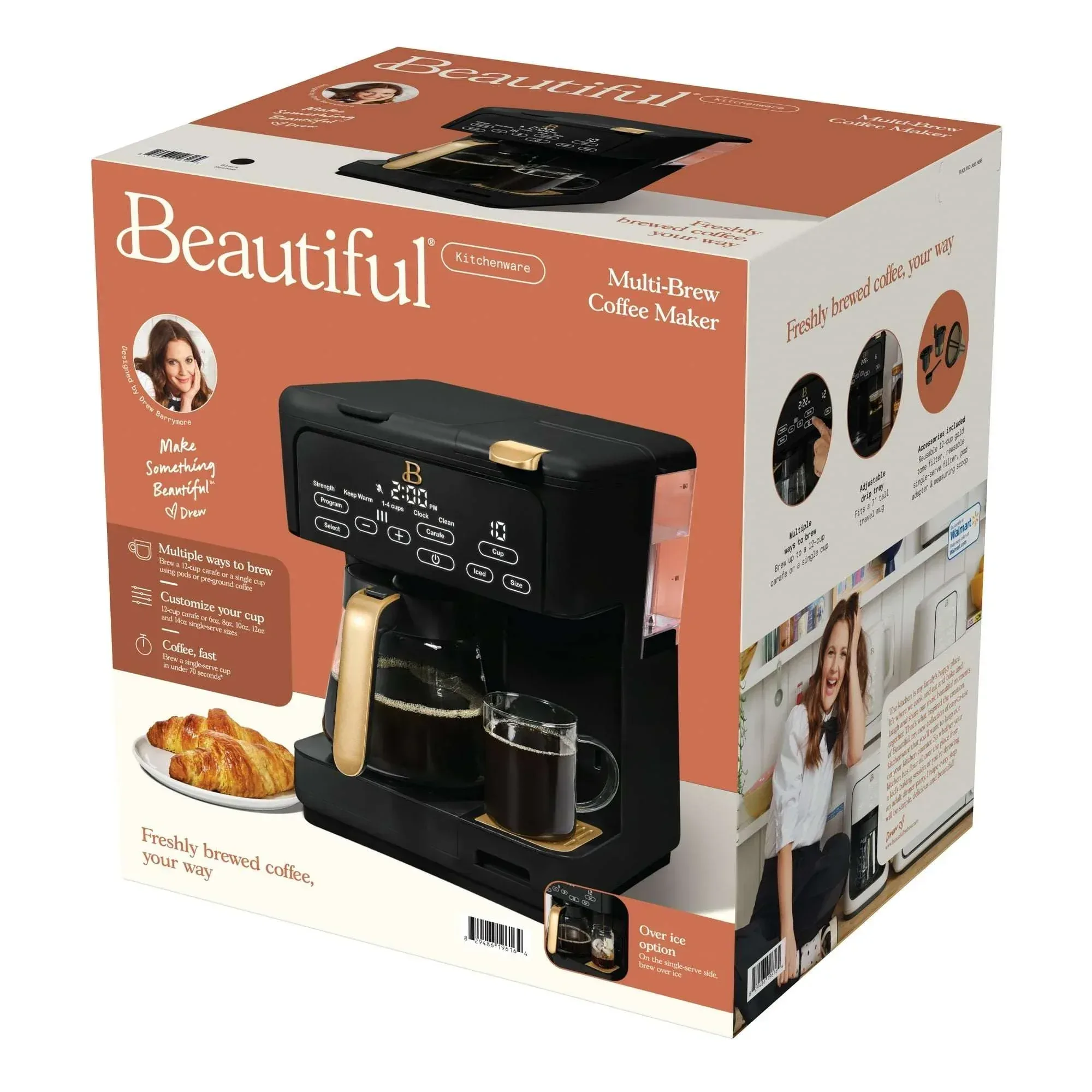Beautiful Multi-Brew 12-Cup Programmable Drip & Single-Serve Coffee Maker, White Icing by Drew Barrymore - Image 17