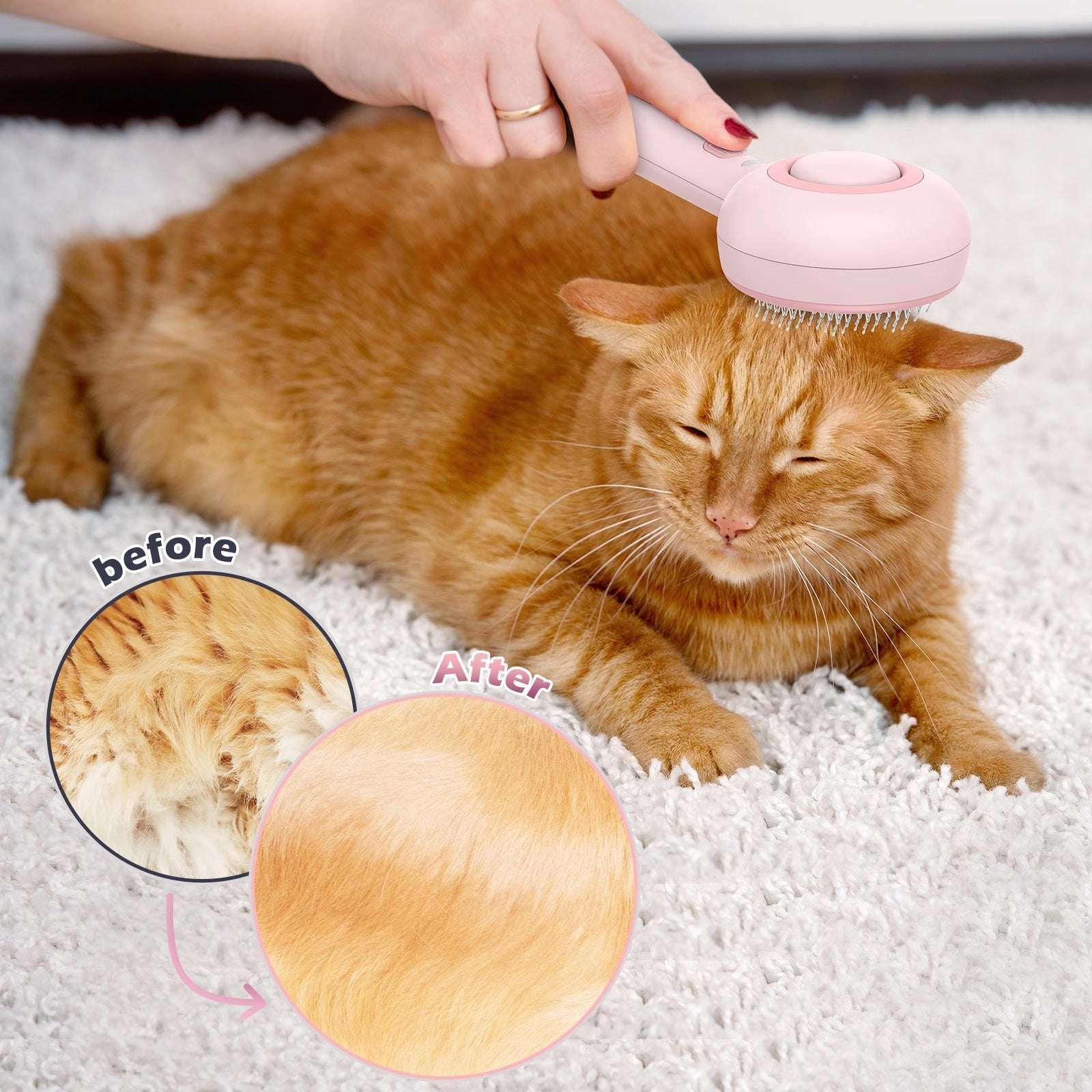 BEBANG Cat Steam Brush 3 in 1, One-Click Hair Removal Brush with Steam for Cats and Dogs - Image 3