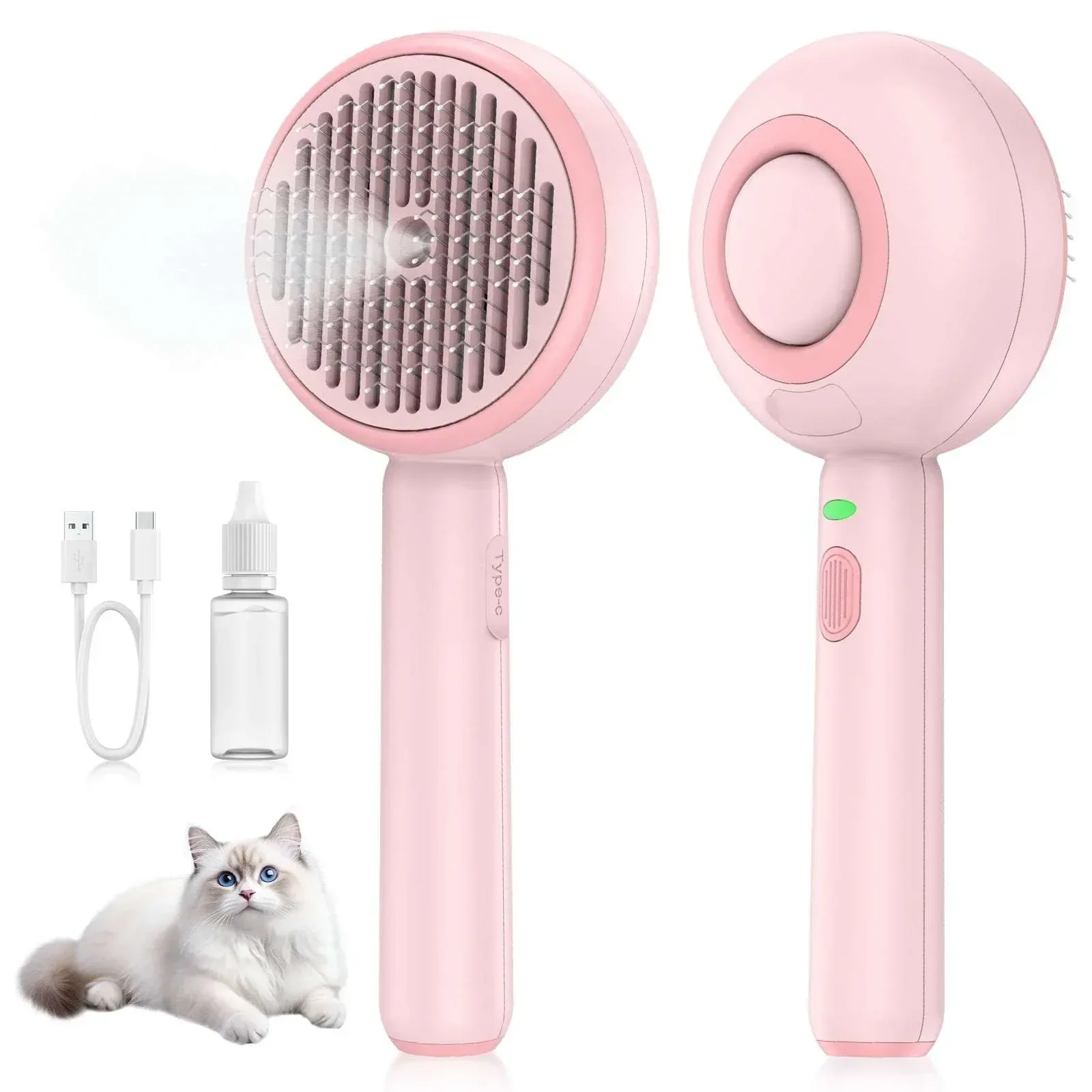 BEBANG Cat Steam Brush 3 in 1, One-Click Hair Removal Brush with Steam for Cats and Dogs - Image 9