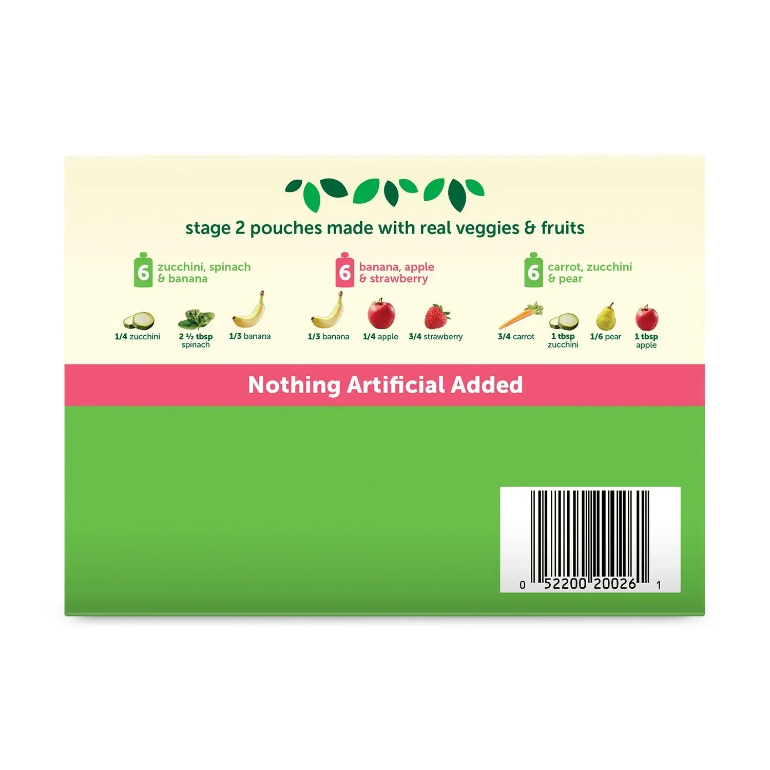 Beech-Nut Veggies and Fruities Stage 2 Baby Food Pouch, Variety Pack, 3.5 oz., 18 ct. - Image 3