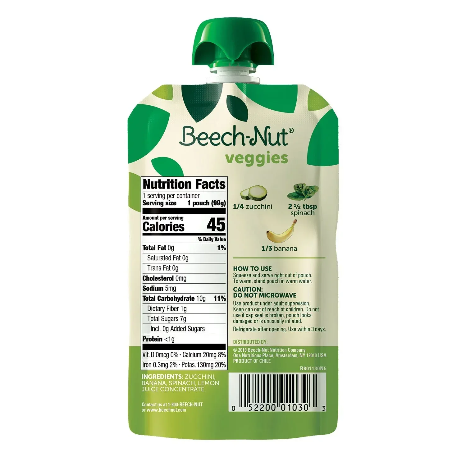 Beech-Nut Veggies and Fruities Stage 2 Baby Food Pouch, Variety Pack, 3.5 oz., 18 ct. - Image 9