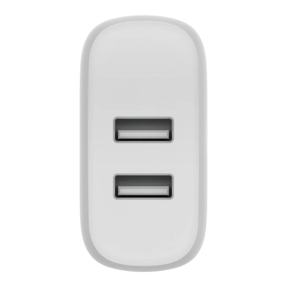 Belkin 24W Dual Port USB Wall Charger - USB C Cable Included - iPhone Charger Fast Charging - Silver - Image 4