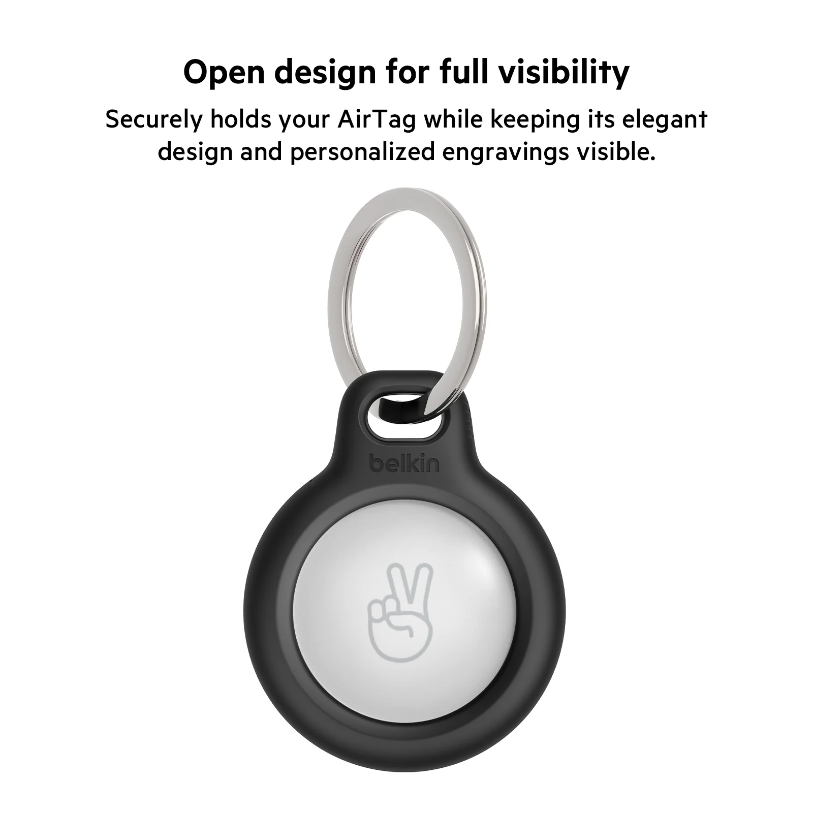 Belkin Apple AirTag Secure Holder with Key Ring Cases 4-Pack Black - Image 7