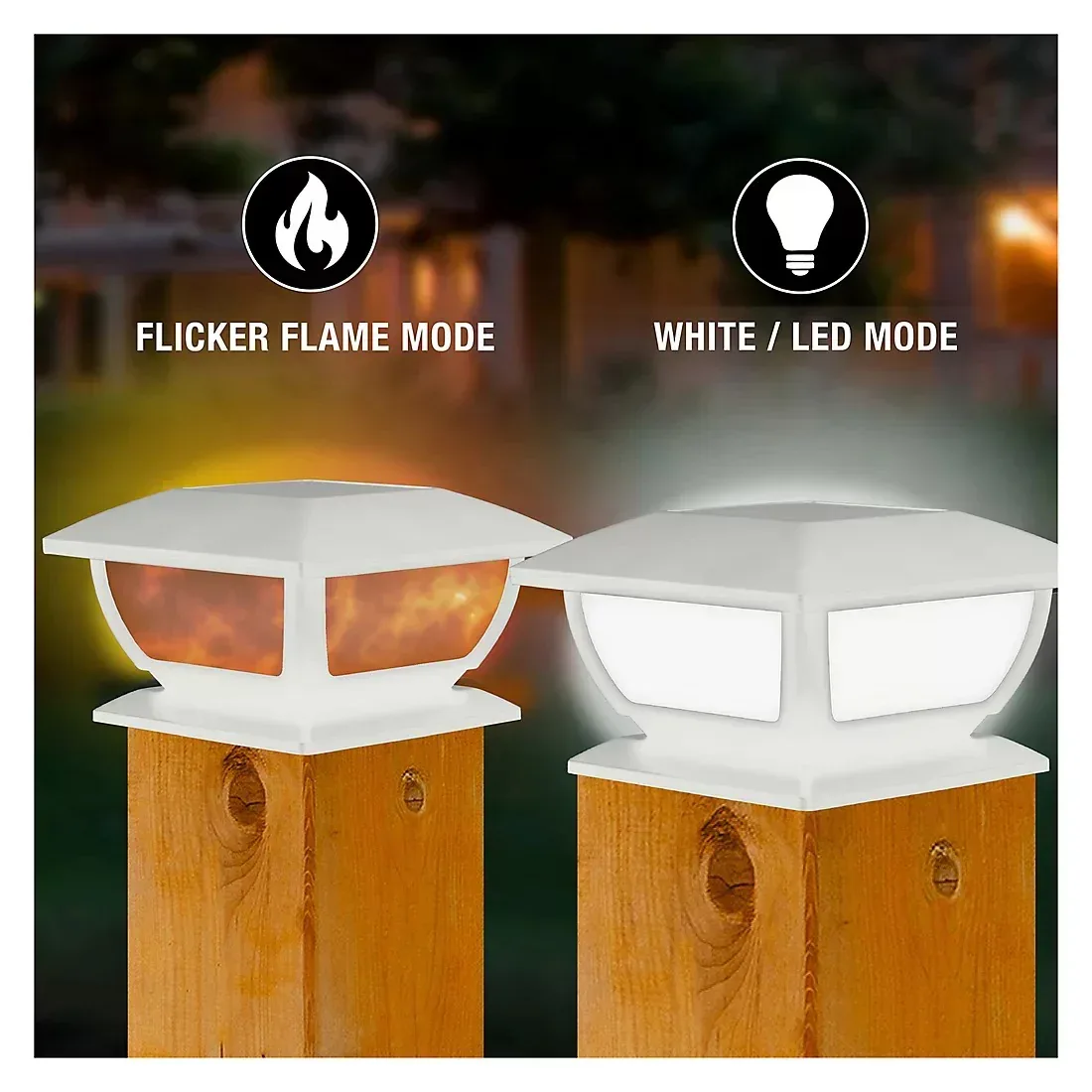 Bell + Howell Solar Post Cap Lights, 2pk. - White - Image 2