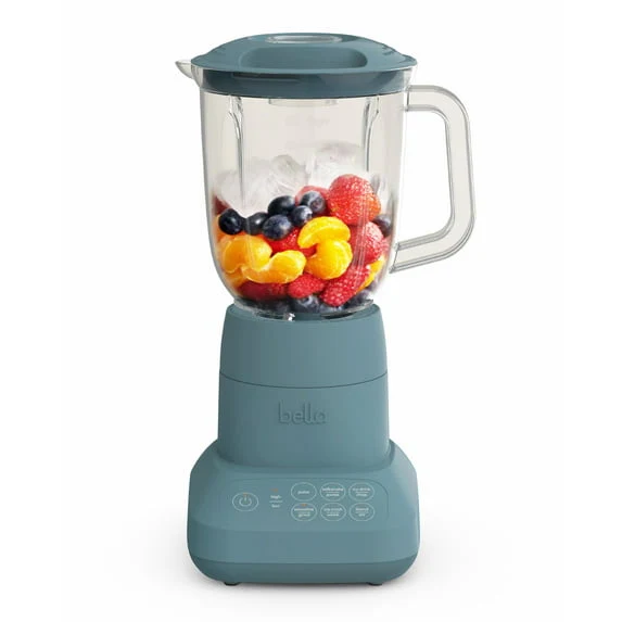 bella 10 Speed Countertop Blender, 48 oz Dishwasher Safe Pitcher, Juicer & Smoothie Maker with Fits-Anywhere™ Slim Flip & Store Design, Stainless Steel Blade, Oatmilk - Image 9
