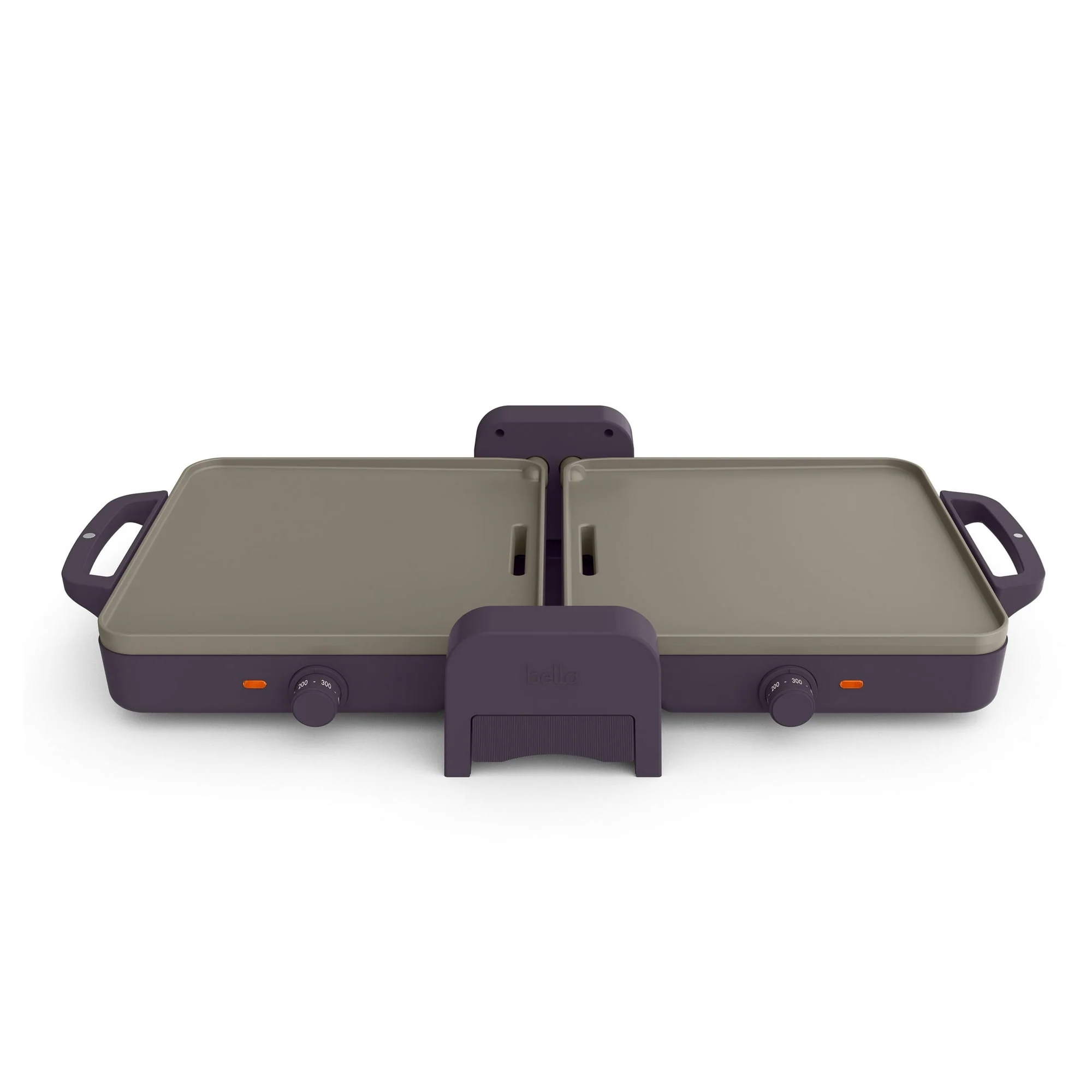 bella 10"x 20" Ceramic Fold-n-Store Dual Temp Griddle, EverGood™ Ceramic Nonstick Coating, Oatmilk - Image 8