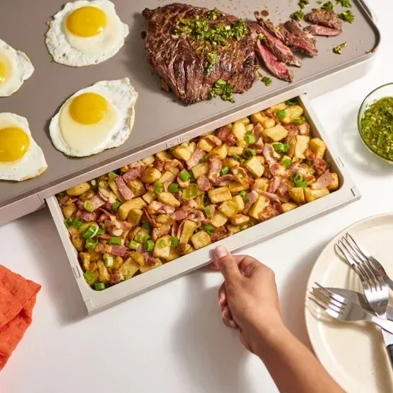 bella 12" x 22" XL Griddle with Warming Tray - Image 6