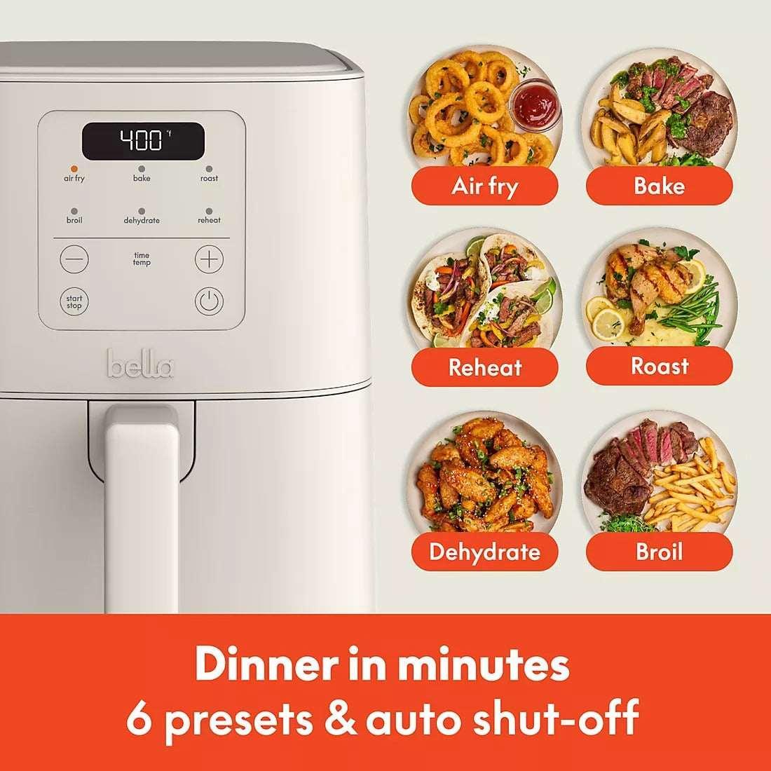 Bella 4-Qt. Slim Air Fryer - Image 2
