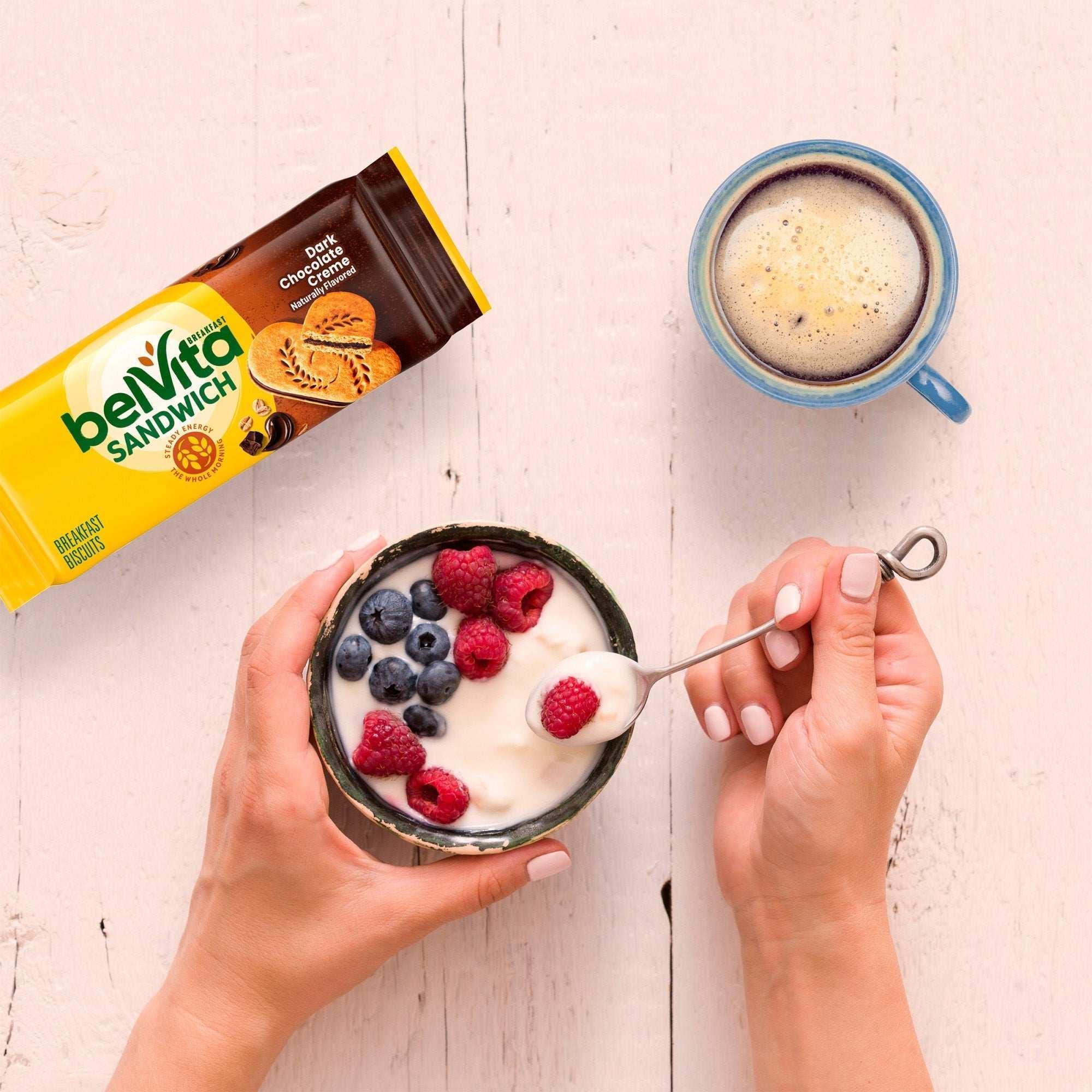 belVita Breakfast Sandwich Biscuits, Dark Chocolate Creme, 1.76 oz, 25-count - Image 4