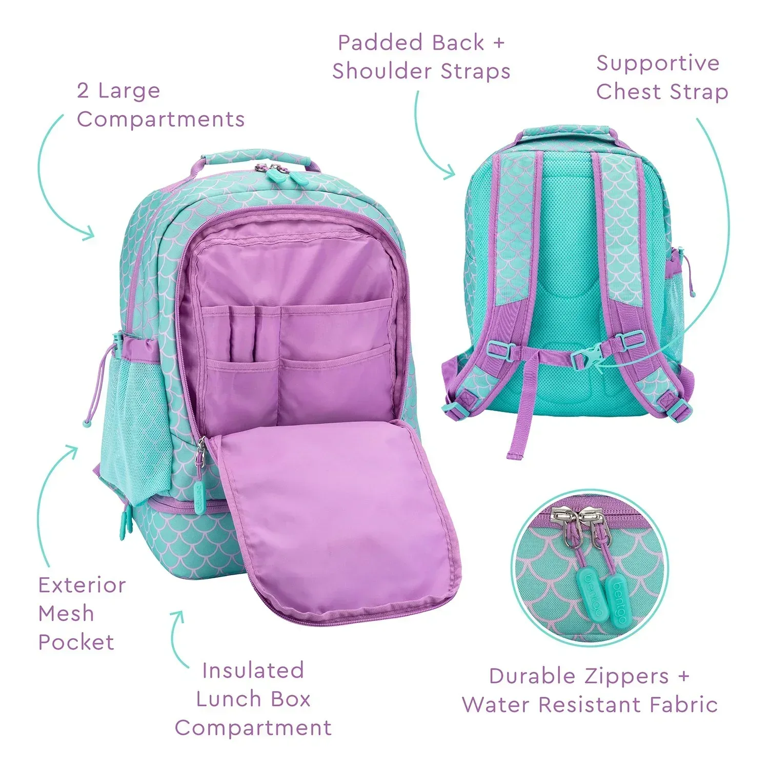 Bentgo 2-In-1 Backpack & Lunch Bag and Bentgo Kids Chill Lunch Box, Choose Color - Image 3