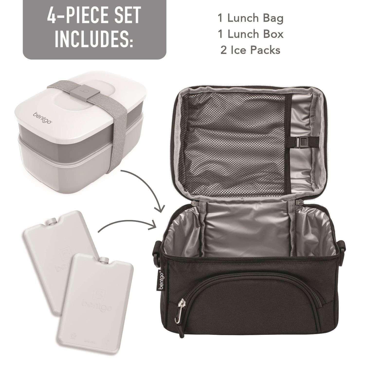 Bentgo 4-Piece Deluxe Set With Insulated Lunch Bag, Ice Packs & Bento Classic - Image 8