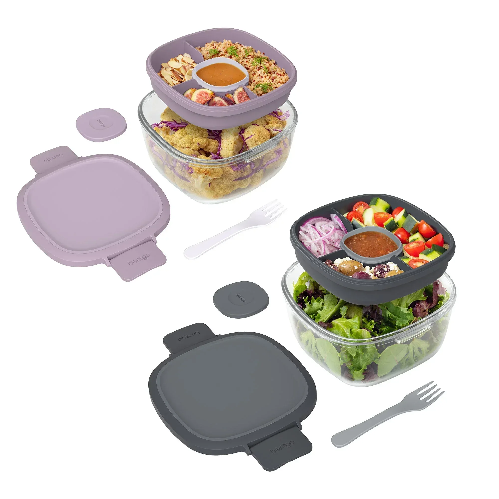 Bentgo Glass Salad Container, 2-pack