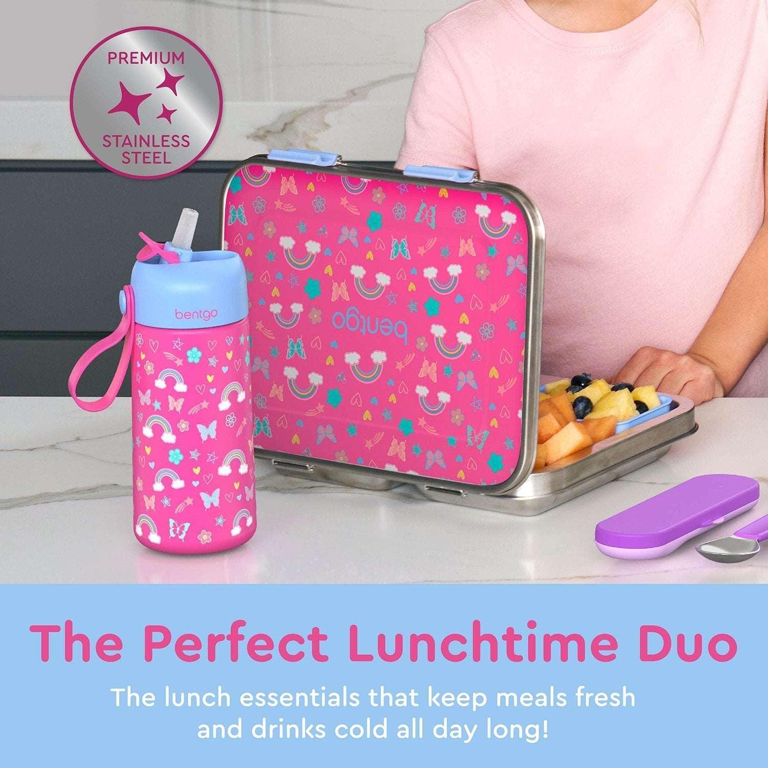 Bentgo Kids 2-Pack Stainless Steel Lunch Box & Water Bottle Set - Image 16