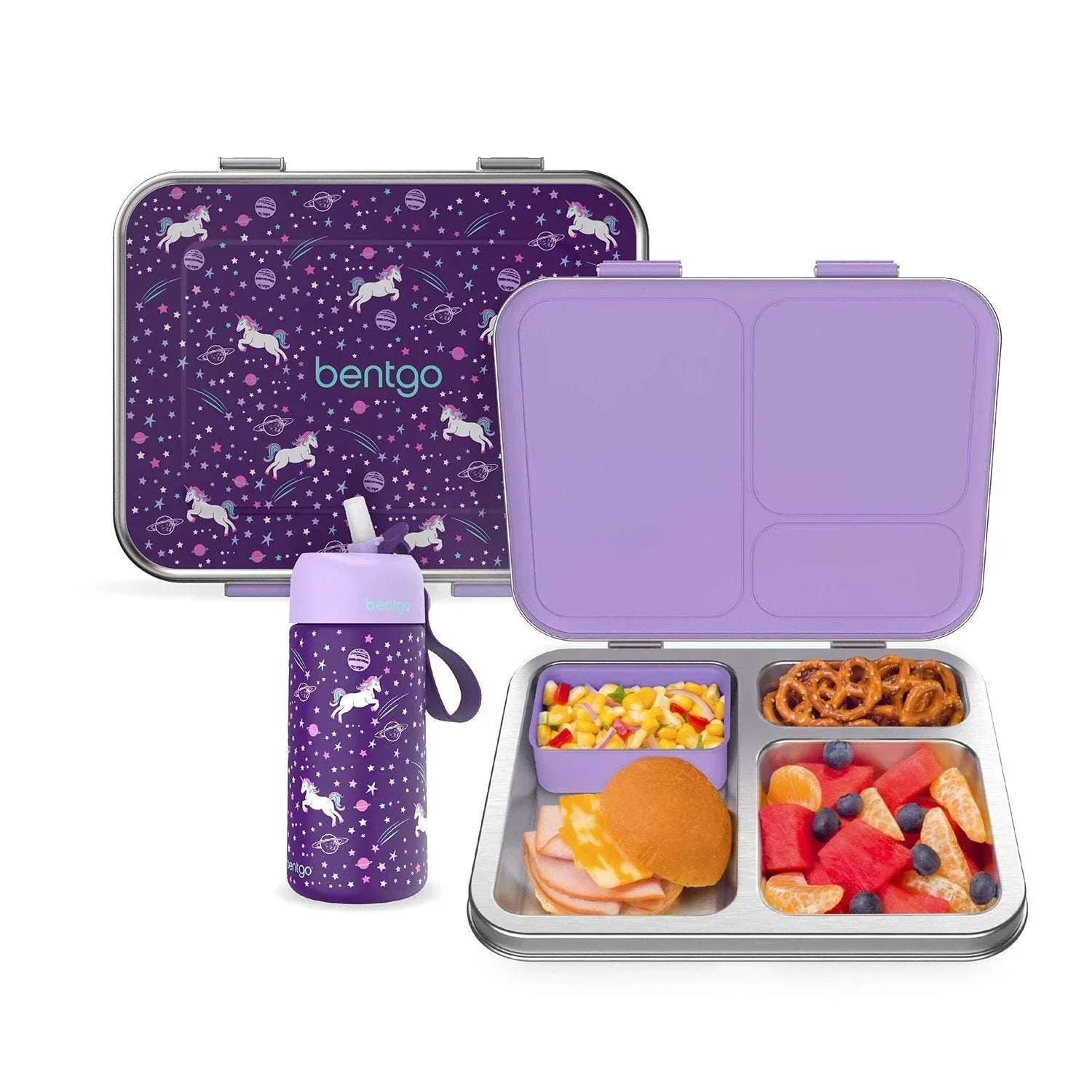 Bentgo Kids 2-Pack Stainless Steel Lunch Box & Water Bottle Set - Image 18