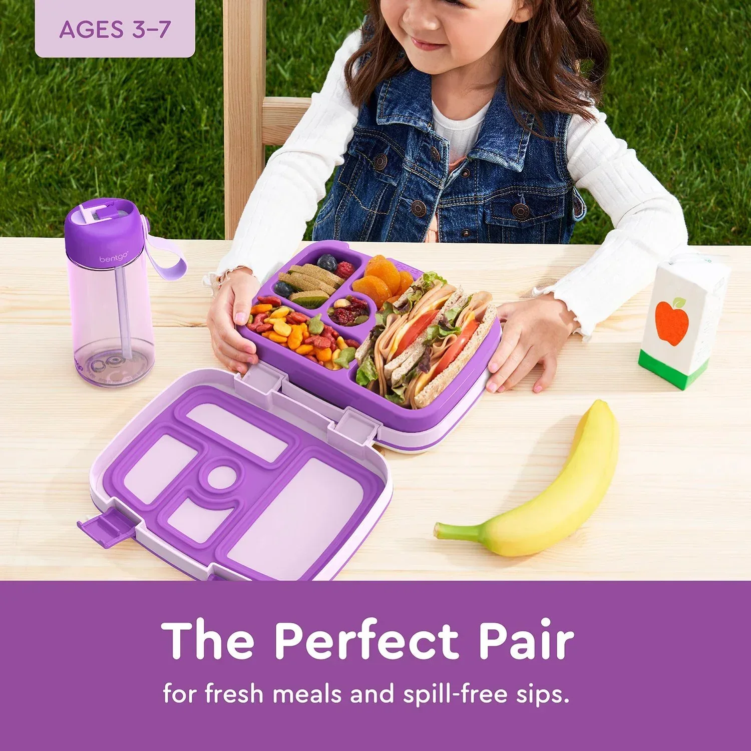 Bentgo Kids Leak-Proof Lunch Box & Water Bottle Set - Image 2