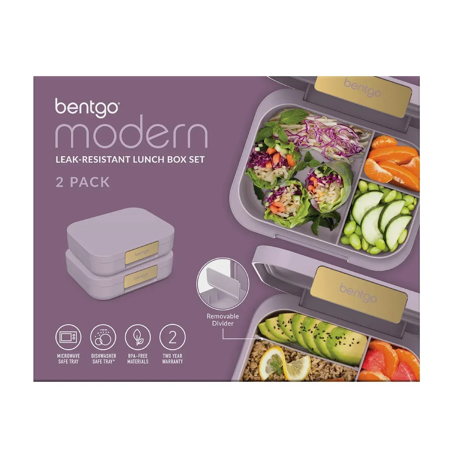 Bentgo Modern Leak-Resistant Lunch Box Set, 2 Pack - Image 2