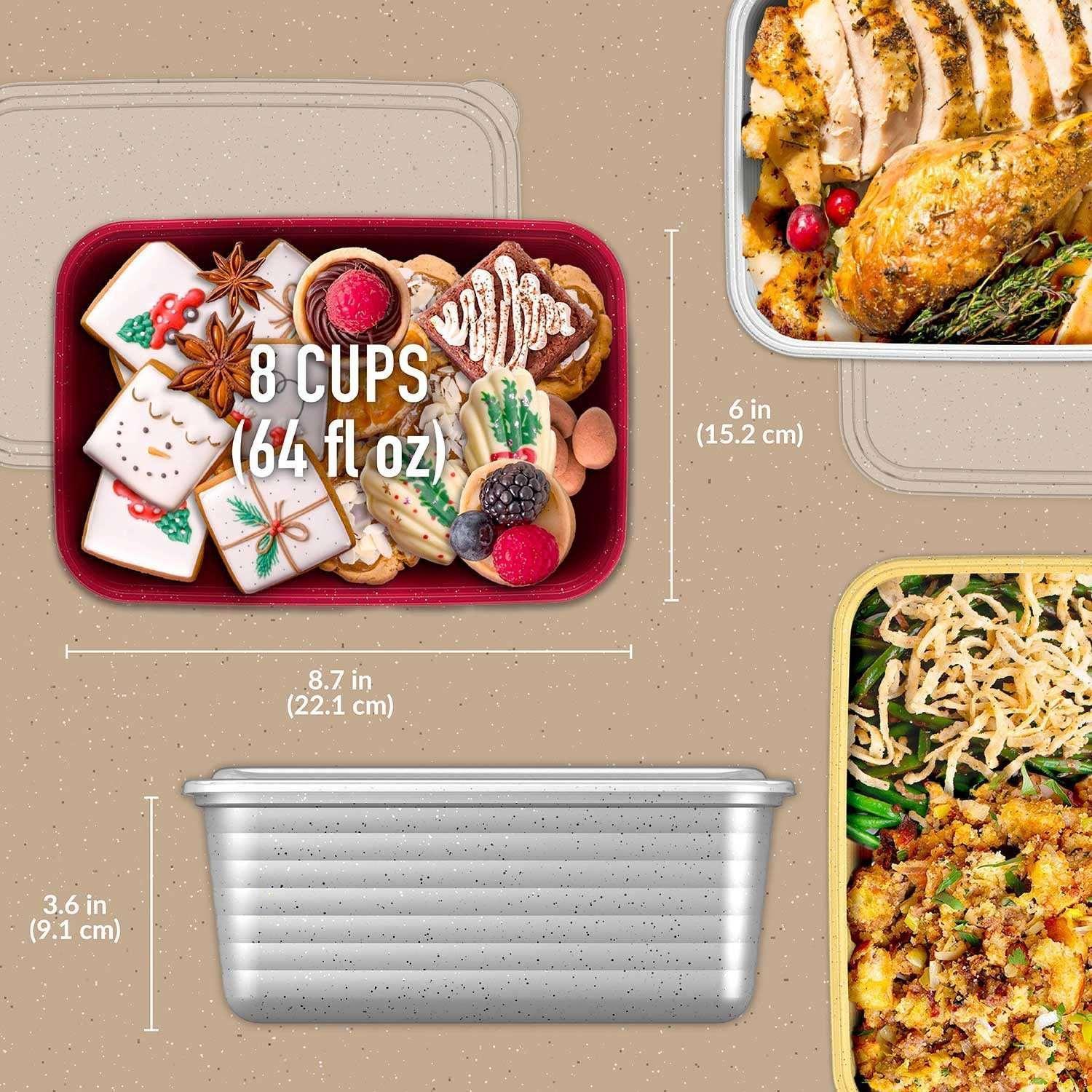 Bentgo Prep 30-Piece Deep-Dish Food Storage Set, Holiday Glitter Collection - Image 5