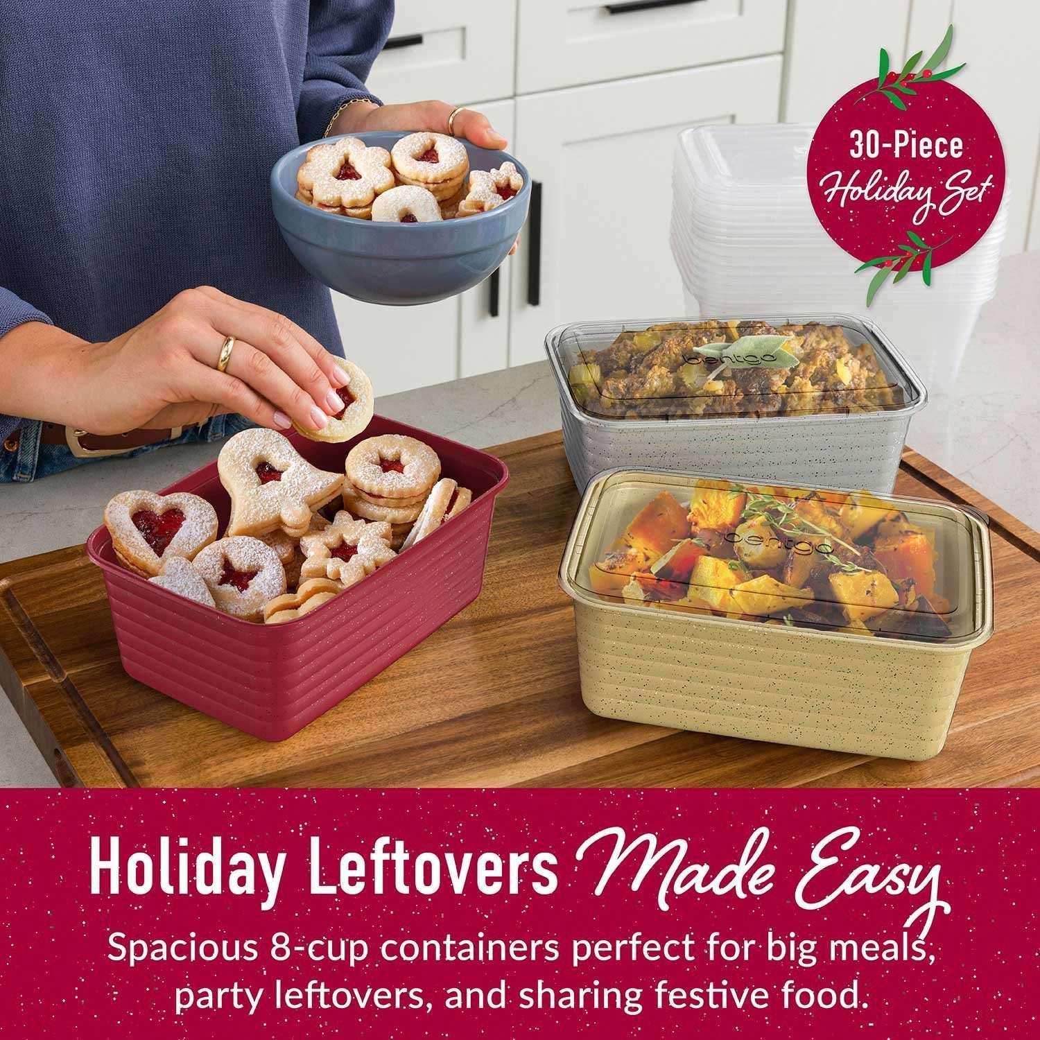 Bentgo Prep 30-Piece Deep-Dish Food Storage Set, Holiday Glitter Collection - Image 6