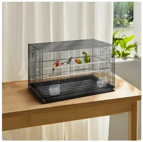 BENTISM 30 inch Bird Cage Metal Large Parakeet Cages for Cockatiels Small Parrot