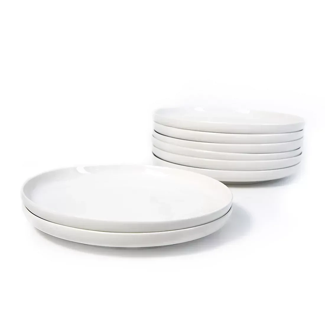 Berkley Jensen 10.5" Porcelain Dinner Plates, 8 pk. - White - Image 5