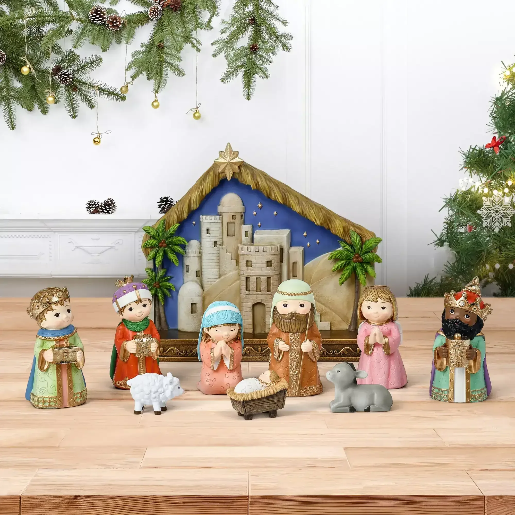 Berkley Jensen 10-Pc. Resin Miniature Nativity Set - Image 7