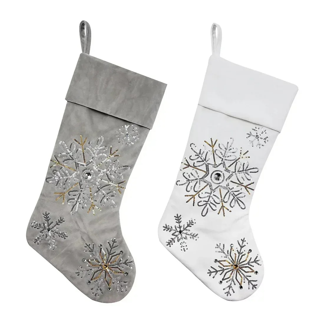 Berkley Jensen 2 pk. Christmas Stocking, Snowflakes