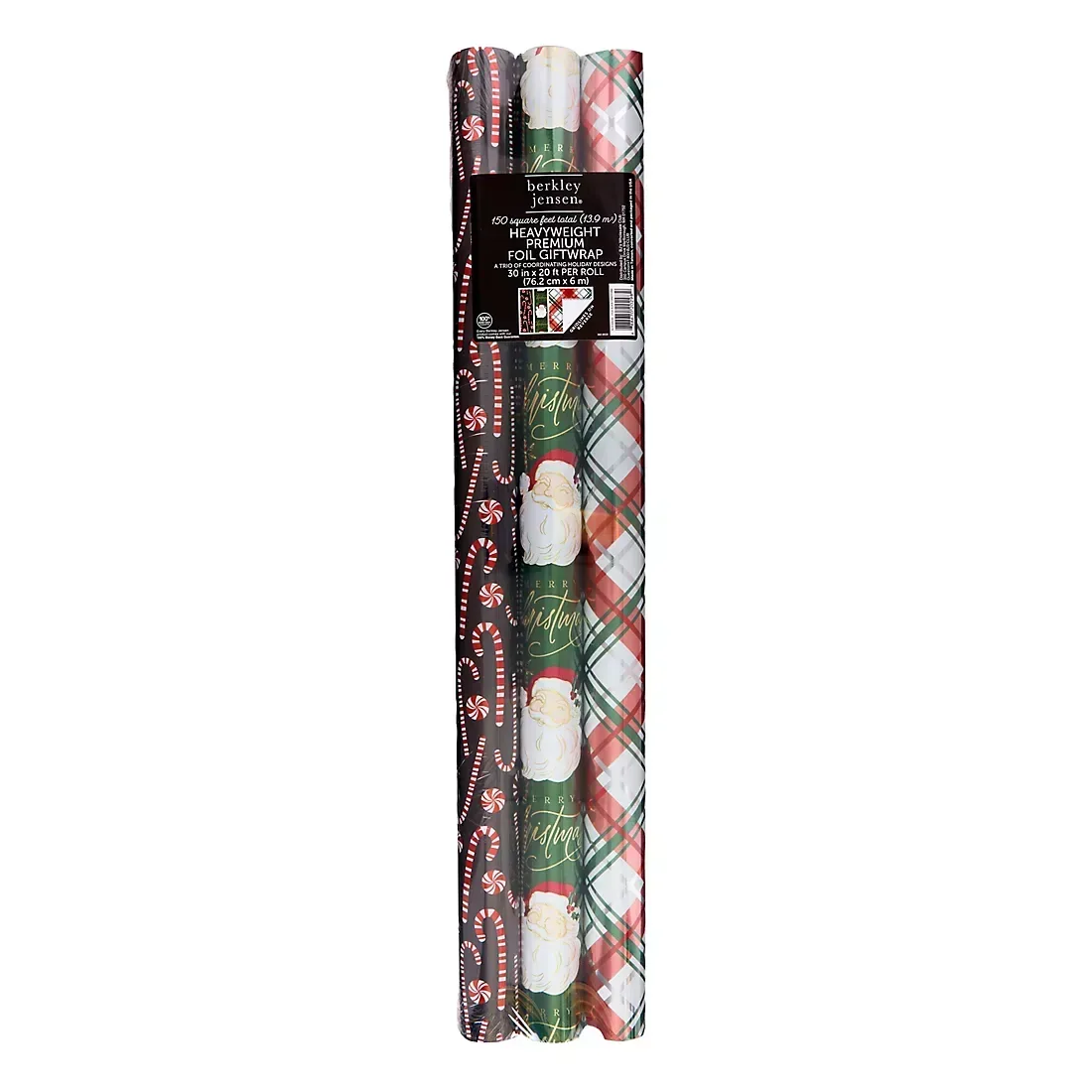 Berkley Jensen 3 Roll 150 sq. ft. Wrapping Paper, Black