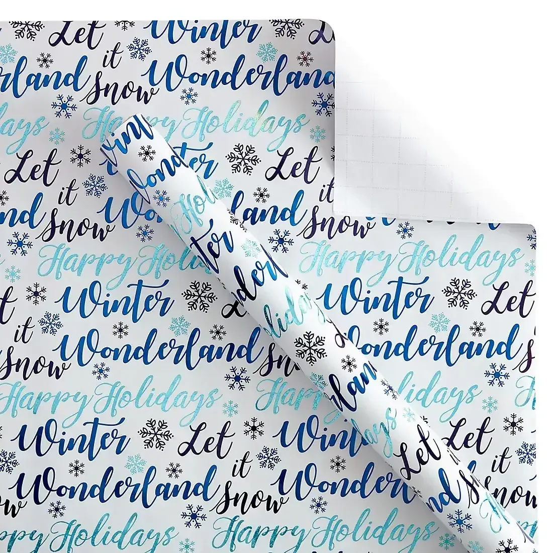 Berkley Jensen 3 Roll 150 sq. ft. Wrapping Paper, Winter - Image 2