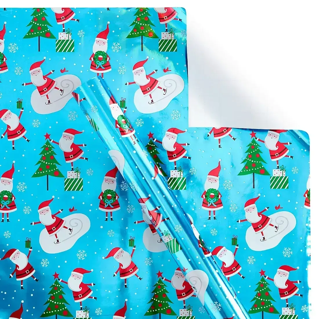 Berkley Jensen 3 Roll 150 sq. ft. Wrapping Paper, Winter Fun - Image 3