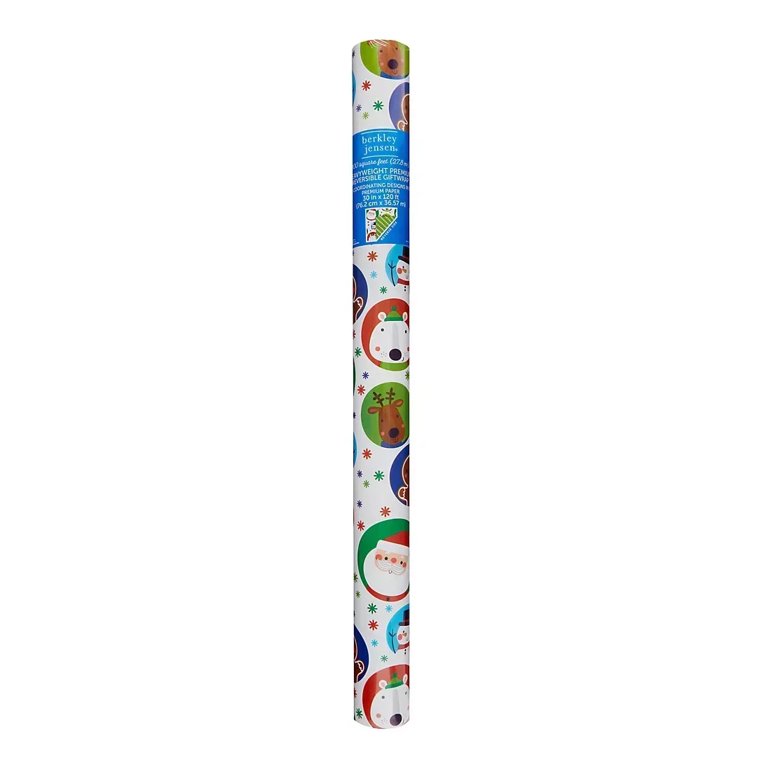 Berkley Jensen 300 sq. ft. Reversible Christmas Gift Wrap, Icons and Dots - Image 2