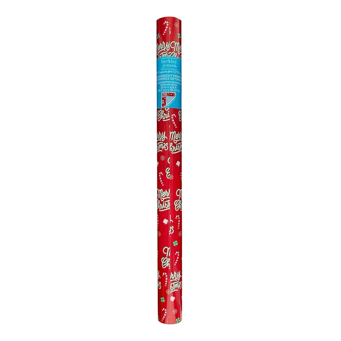 Berkley Jensen 300 sq. ft. Reversible Christmas Gift Wrap, Merry and Snowflakes - Image 2