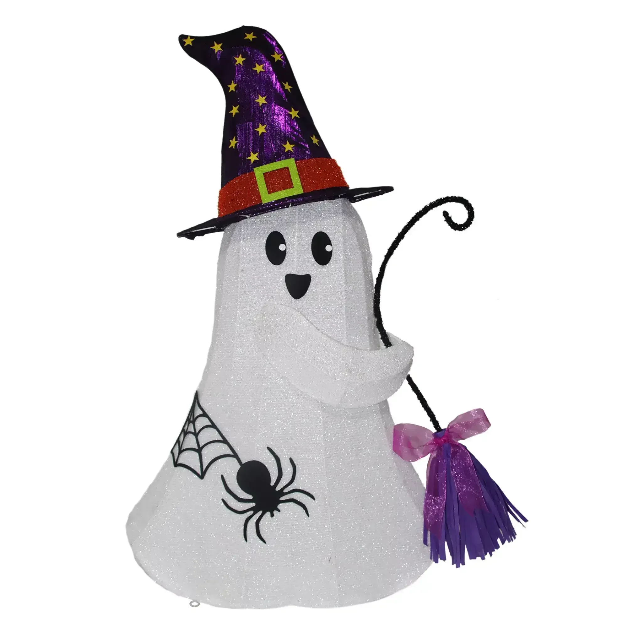 Berkley Jensen 36" Pre-lit White Ghost With Broom - Image 4