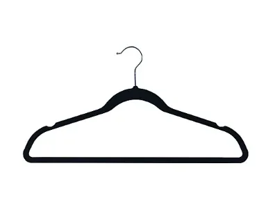 Berkley Jensen Anti-Slip Rubberized Hangers, 35 pk. - Black