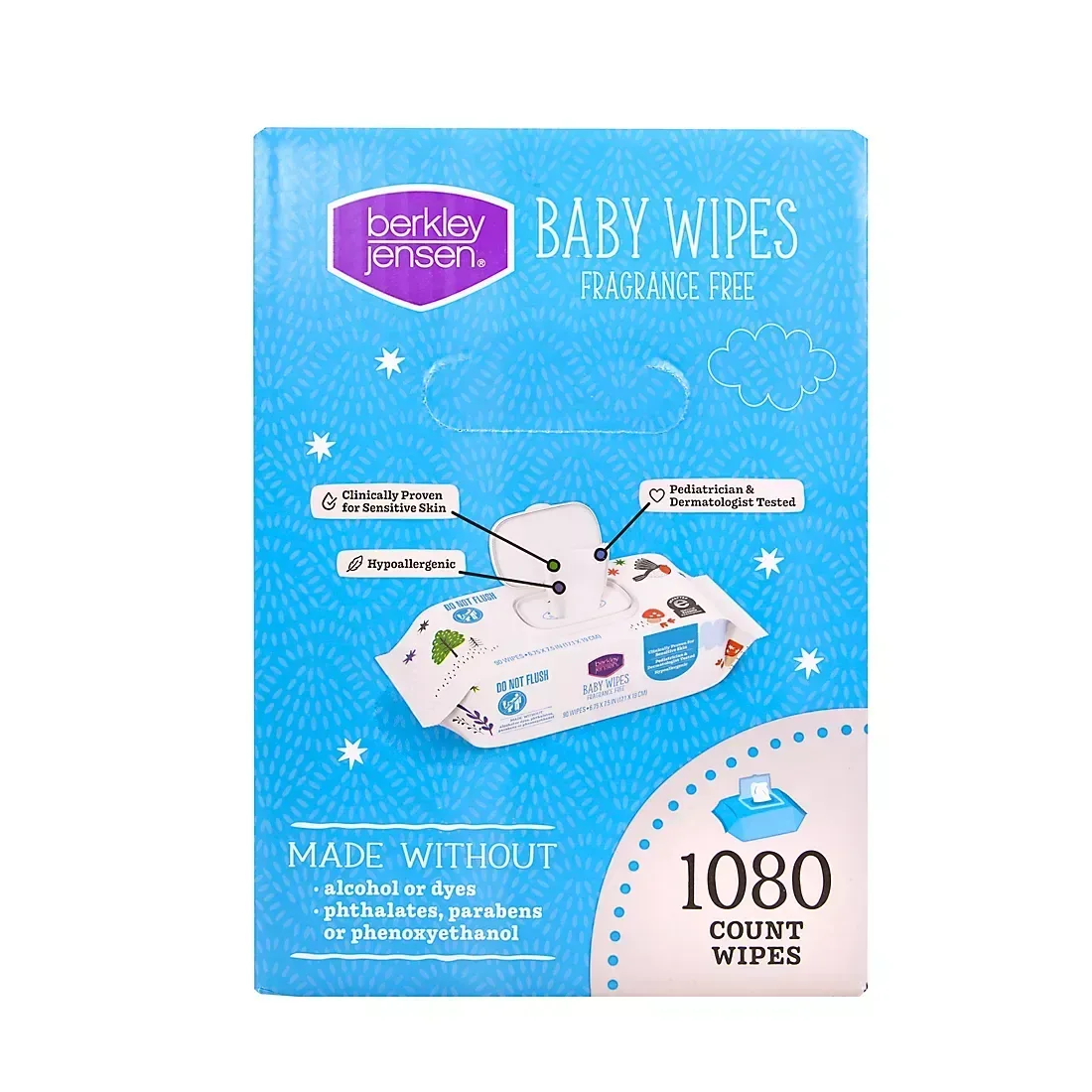 Berkley Jensen Baby Wipes - Fragrance Free, 12 pk./90 ct. each - Image 3