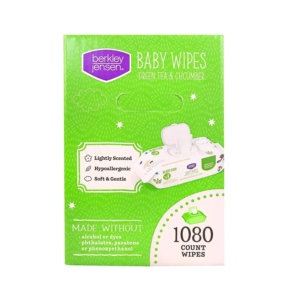 Berkley Jensen Baby Wipes - Green Tea & Cucumber, 12 pk./90 ct. each - Image 3
