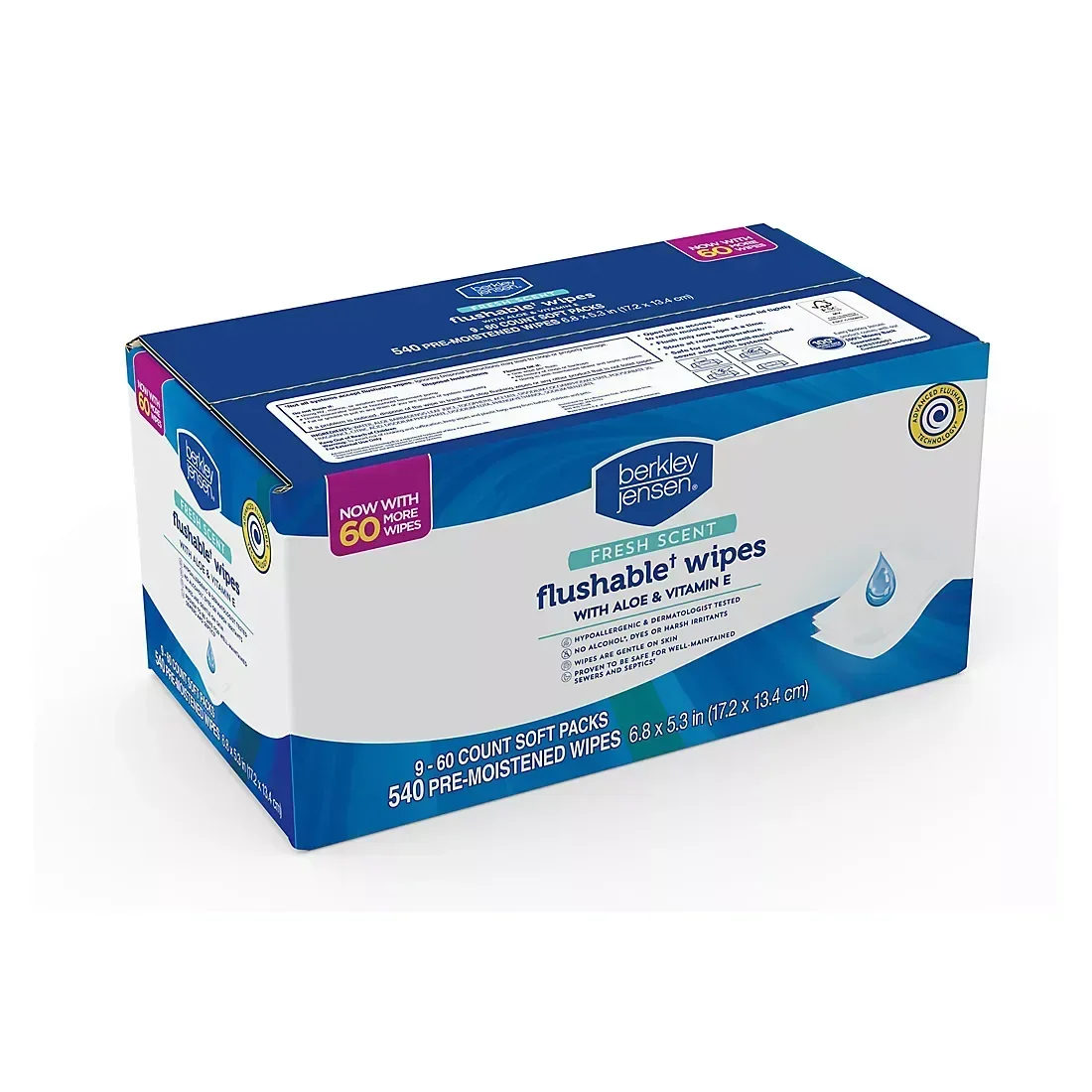 Berkley Jensen Fresh Scent Flushable Wipes, 9 pk. - Image 2