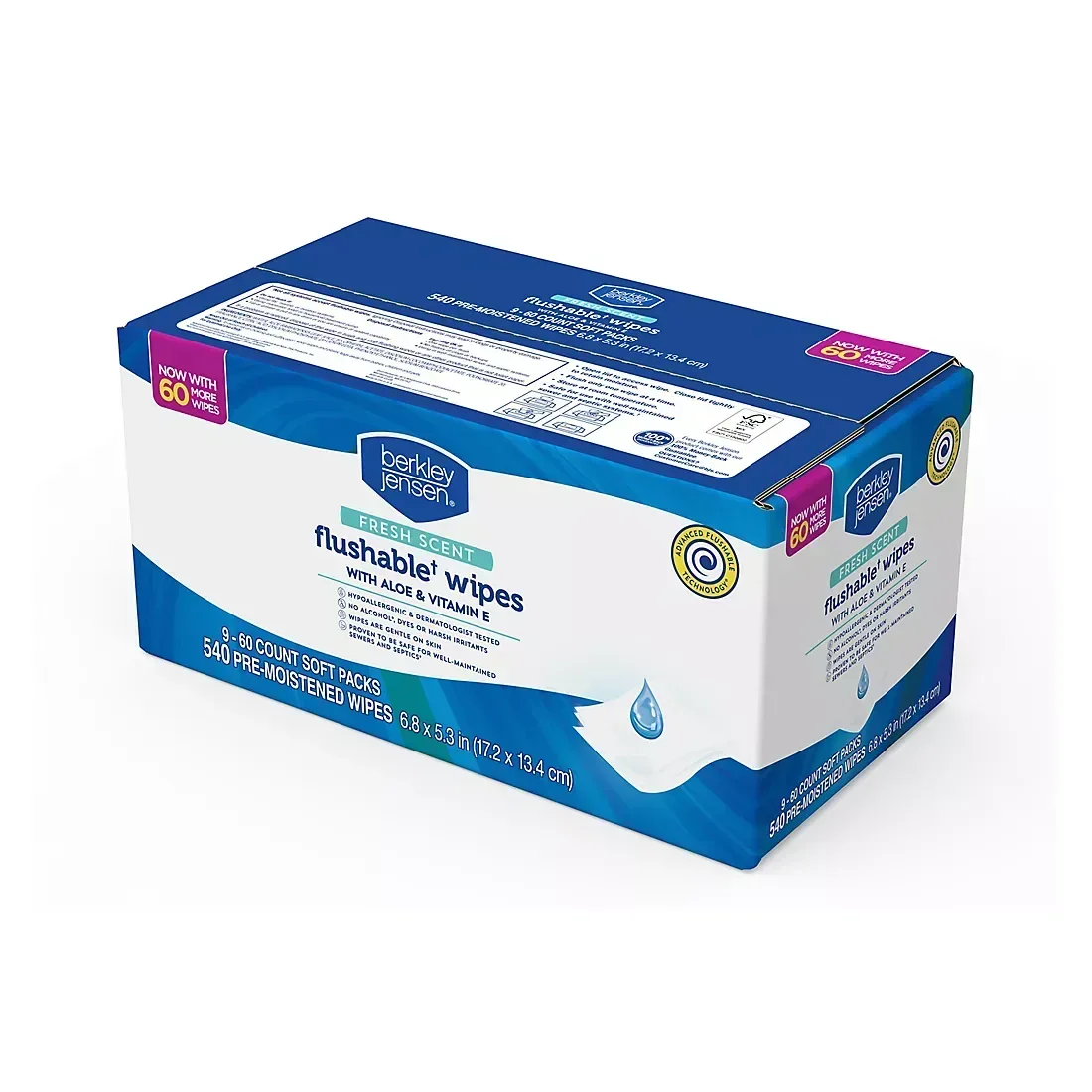 Berkley Jensen Fresh Scent Flushable Wipes, 9 pk. - Image 3