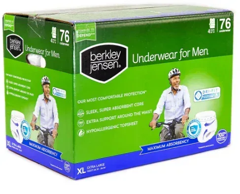 Berkley Jensen Incontinence Underwear for Men - XL, 76 ct. - Image 2
