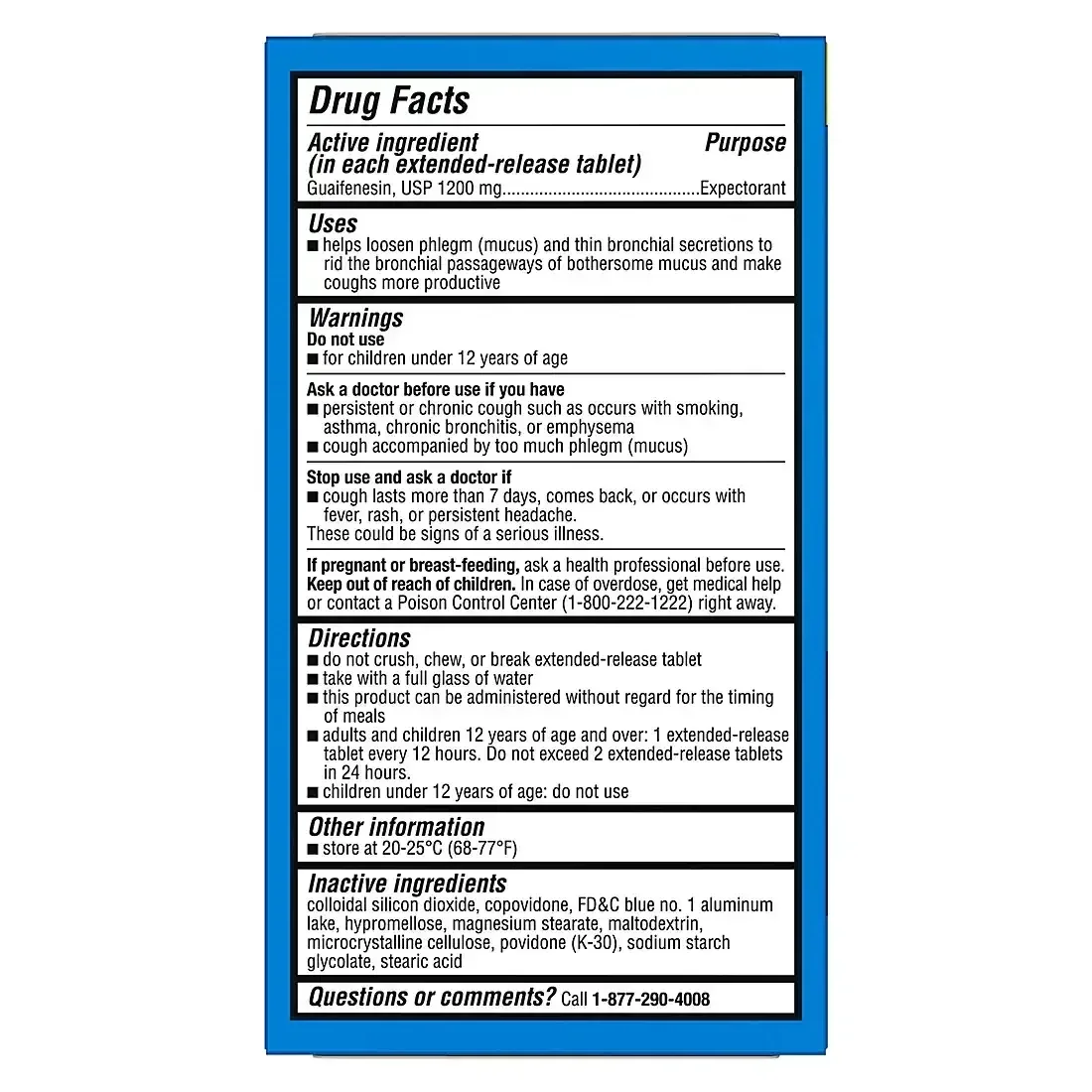 Berkley Jensen Maximum Strength Mucus Relief Guaifenesin Extended-Release Tablets 1200mg, 84 ct. - Image 3