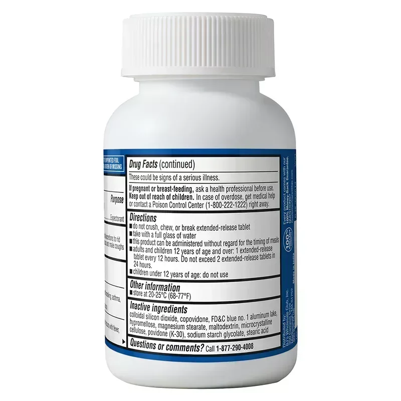 Berkley Jensen Maximum Strength Mucus Relief Guaifenesin Extended-Release Tablets 1200mg, 84 ct. - Image 5