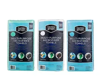 Berkley Jensen Multi-Purpose Microfiber Cleaning Towels, 50 pk.