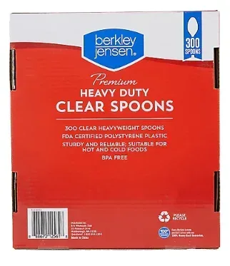 Berkley Jensen Plastic Spoons, 300 ct. - Clear - Image 2