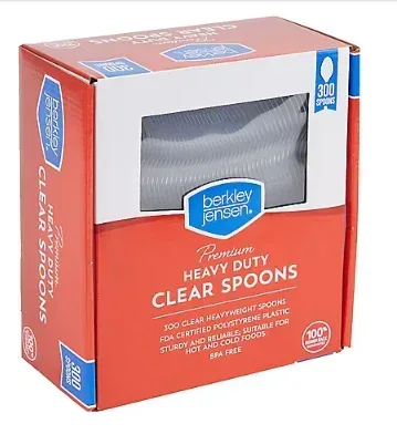 Berkley Jensen Plastic Spoons, 300 ct. - Clear - Image 3
