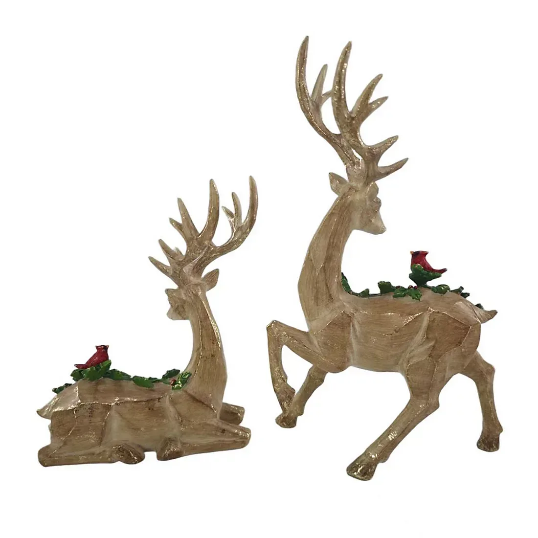 Berkley Jensen Set of 2 Golden Deer - Image 2